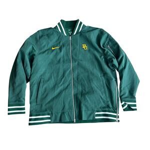 NIKE Men's Baylor Bears Full-Zip Bomber Jacket Size XXL In Green